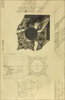 An illustration from Rules and examples of perspective proper for painters and architects, etc. in English and Latin :‡bcontaining a most easie and expeditious method to delineate in perspective all designs relating to architecture, after a new manner, wholly free from the confusion of occult lines /‡cby that great master thereof, Andrea Pozzo, Soc. Jef. engraven in 105 ample folio plates, and adorn'd with 200 initial letters to the explanatory discourses ; printed from copper-plates ony best paper by John Sturt ; done into English from the original printed at Rome 1693 in Lat. and Ital. by Mr John James of Greenwich (1693)