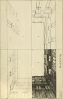 An illustration from Rules and examples of perspective proper for painters and architects, etc. in English and Latin :‡bcontaining a most easie and expeditious method to delineate in perspective all designs relating to architecture, after a new manner, wholly free from the confusion of occult lines /‡cby that great master thereof, Andrea Pozzo, Soc. Jef. engraven in 105 ample folio plates, and adorn'd with 200 initial letters to the explanatory discourses ; printed from copper-plates ony best paper by John Sturt ; done into English from the original printed at Rome 1693 in Lat. and Ital. by Mr John James of Greenwich (1693)