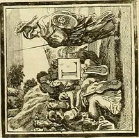 An illustration from Rules and examples of perspective proper for painters and architects, etc. in English and Latin :‡bcontaining a most easie and expeditious method to delineate in perspective all designs relating to architecture, after a new manner, wholly free from the confusion of occult lines /‡cby that great master thereof, Andrea Pozzo, Soc. Jef. engraven in 105 ample folio plates, and adorn'd with 200 initial letters to the explanatory discourses ; printed from copper-plates ony best paper by John Sturt ; done into English from the original printed at Rome 1693 in Lat. and Ital. by Mr John James of Greenwich (1693)