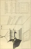 Picture 47 of 287 from Rules and examples of perspective proper for painters and architects, etc. in English and Latin :‡bcontaining a most easie and expeditious method to delineate in perspective all designs relating to architecture, after a new manner, wholly free from the confusion of occult lines /‡cby that great master thereof, Andrea Pozzo, Soc. Jef. engraven in 105 ample folio plates, and adorn'd with 200 initial letters to the explanatory discourses ; printed from copper-plates ony best paper by John Sturt ; done into English from the original printed at Rome 1693 in Lat. and Ital. by Mr John James of Greenwich (1693), leaf 64