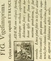 An illustration from Rules and examples of perspective proper for painters and architects, etc. in English and Latin :‡bcontaining a most easie and expeditious method to delineate in perspective all designs relating to architecture, after a new manner, wholly free from the confusion of occult lines /‡cby that great master thereof, Andrea Pozzo, Soc. Jef. engraven in 105 ample folio plates, and adorn'd with 200 initial letters to the explanatory discourses ; printed from copper-plates ony best paper by John Sturt ; done into English from the original printed at Rome 1693 in Lat. and Ital. by Mr John James of Greenwich (1693)