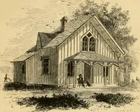 Picture 26 of 47 from Rural architecture : being a complete description of farm houses, cottages and out buildings ... together with lawns, pleasure grounds and parks; the flower, fruit and vegetable gardens : also, useful and ornamental domestic animals for the country resident ... also, the best method of conducting water into cattle yards and houses (1860), leaf 236