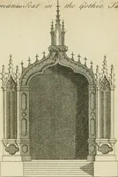 An illustration from Rural architecture in the Gothick taste : being twenty new designs, for temples, garden-seats, summer-houses, lodges, terminies, piers, &c. : on sixteen copper plates : with instructions to workmen, and hints where with most advantage to be erected (1752)