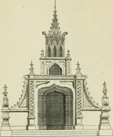 An illustration from Rural architecture in the Gothick taste : being twenty new designs, for temples, garden-seats, summer-houses, lodges, terminies, piers, &c. : on sixteen copper plates : with instructions to workmen, and hints where with most advantage to be erected (1752)