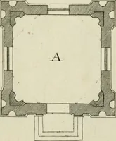 An illustration from Rural architecture in the Gothick taste : being twenty new designs, for temples, garden-seats, summer-houses, lodges, terminies, piers, &c. : on sixteen copper plates : with instructions to workmen, and hints where with most advantage to be erected (1752)
