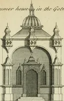 An illustration from Rural architecture in the Gothick taste : being twenty new designs, for temples, garden-seats, summer-houses, lodges, terminies, piers, &c. : on sixteen copper plates : with instructions to workmen, and hints where with most advantage to be erected (1752)