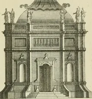An illustration from Rural architecture in the Gothick taste : being twenty new designs, for temples, garden-seats, summer-houses, lodges, terminies, piers, &c. : on sixteen copper plates : with instructions to workmen, and hints where with most advantage to be erected (1752)