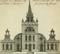 Picture 20 of 30 from Rural architecture in the Gothick taste : being twenty new designs, for temples, garden-seats, summer-houses, lodges, terminies, piers, &c. : on sixteen copper plates : with instructions to workmen, and hints where with most advantage to be erected (1752), leaf 32