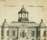 Picture 25 of 30 from Rural architecture in the Gothick taste : being twenty new designs, for temples, garden-seats, summer-houses, lodges, terminies, piers, &c. : on sixteen copper plates : with instructions to workmen, and hints where with most advantage to be erected (1752), leaf 38
