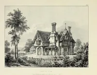 An illustration from Rural architecture : being a series of designs for ornamental cottages (1828)