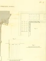 Picture 1 of 52 from Rural architecture: consisting of classic dwellings, Doric, Ionic, Corinthian and Gothic, and details connected with each of the orders; embracing plans, elevations parallel and perspective, specifications, estimates, framing, etc. for private houses and churches. Designed for the United States of America (1843), leaf 112