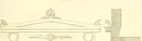 An illustration from Rural architecture: consisting of classic dwellings, Doric, Ionic, Corinthian and Gothic, and details connected with each of the orders; embracing plans, elevations parallel and perspective, specifications, estimates, framing, etc. for private houses and churches. Designed for the United States of America (1843)
