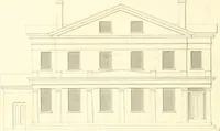 An illustration from Rural architecture: consisting of classic dwellings, Doric, Ionic, Corinthian and Gothic, and details connected with each of the orders; embracing plans, elevations parallel and perspective, specifications, estimates, framing, etc. for private houses and churches. Designed for the United States of America (1843)