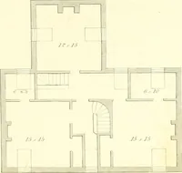 An illustration from Rural architecture: consisting of classic dwellings, Doric, Ionic, Corinthian and Gothic, and details connected with each of the orders; embracing plans, elevations parallel and perspective, specifications, estimates, framing, etc. for private houses and churches. Designed for the United States of America (1843)