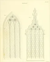 An illustration from Rural architecture: consisting of classic dwellings, Doric, Ionic, Corinthian and Gothic, and details connected with each of the orders; embracing plans, elevations parallel and perspective, specifications, estimates, framing, etc. for private houses and churches. Designed for the United States of America (1843)