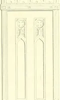 An illustration from Rural architecture: consisting of classic dwellings, Doric, Ionic, Corinthian and Gothic, and details connected with each of the orders; embracing plans, elevations parallel and perspective, specifications, estimates, framing, etc. for private houses and churches. Designed for the United States of America (1843)