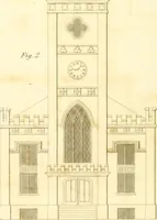 Picture 50 of 52 from Rural architecture: consisting of classic dwellings, Doric, Ionic, Corinthian and Gothic, and details connected with each of the orders; embracing plans, elevations parallel and perspective, specifications, estimates, framing, etc. for private houses and churches. Designed for the United States of America (1843), leaf 211