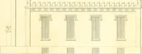 An illustration from Rural architecture: consisting of classic dwellings, Doric, Ionic, Corinthian and Gothic, and details connected with each of the orders; embracing plans, elevations parallel and perspective, specifications, estimates, framing, etc. for private houses and churches. Designed for the United States of America (1843)