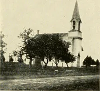 An illustration from Rural church life in the Middle West, as illustrated by Clay County, Iowa, and Jennings County, Indiana, with comparative data from studies of thirty-five middle western counties (1922)