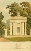An illustration from Rural residences: consisting of a series of designs for cottages, decorated cottages, small villas, and other ornamental buildings (1818)