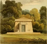 An illustration from Rural residences: consisting of a series of designs for cottages, decorated cottages, small villas, and other ornamental buildings (1818)