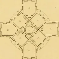 An illustration from Rural residences: consisting of a series of designs for cottages, decorated cottages, small villas, and other ornamental buildings (1818)