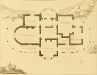 An illustration from Rural residences: consisting of a series of designs for cottages, decorated cottages, small villas, and other ornamental buildings (1818)