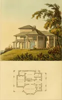 An illustration from Rural residences: consisting of a series of designs for cottages, decorated cottages, small villas, and other ornamental buildings (1818)