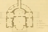 An illustration from Rural residences: consisting of a series of designs for cottages, decorated cottages, small villas, and other ornamental buildings (1818)