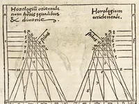 Picture 30 of 42 from Rvdimenta mathematica : haec in duos digeruntur libros, quorum prior geometriae tradit principia seu prima elementa, unà cum rerum & uariarum figurarũ dimensionibus : posterior uerò omnigenum horologiorum docet delineationes (1551), leaf 183
