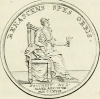 An illustration from Sacrae Caes. Mai. consiliarii, & rei antiquae, nec non feriundis numismatibus praefecti Caroli Gustavi Heraei Inscriptiones et symbola varii argumenti (1721)