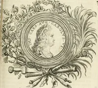 An illustration from Sacrae Caes. Mai. consiliarii, & rei antiquae, nec non feriundis numismatibus praefecti Caroli Gustavi Heraei Inscriptiones et symbola varii argumenti (1721)