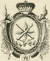 An illustration from Sacrae Caes. Mai. consiliarii, & rei antiquae, nec non feriundis numismatibus praefecti Caroli Gustavi Heraei Inscriptiones et symbola varii argumenti (1721)