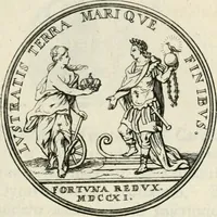 Picture 6 of 76 from Sacrae Caes. Mai. consiliarii, & rei antiquae, nec non feriundis numismatibus praefecti Caroli Gustavi Heraei Inscriptiones et symbola varii argumenti (1721), leaf 22