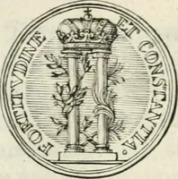 An illustration from Sacrae Caes. Mai. consiliarii, & rei antiquae, nec non feriundis numismatibus praefecti Caroli Gustavi Heraei Inscriptiones et symbola varii argumenti (1721)