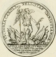 An illustration from Sacrae Caes. Mai. consiliarii, & rei antiquae, nec non feriundis numismatibus praefecti Caroli Gustavi Heraei Inscriptiones et symbola varii argumenti (1721)