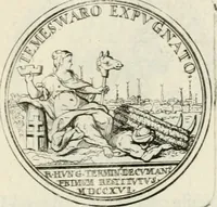 Picture 14 of 76 from Sacrae Caes. Mai. consiliarii, & rei antiquae, nec non feriundis numismatibus praefecti Caroli Gustavi Heraei Inscriptiones et symbola varii argumenti (1721), leaf 38