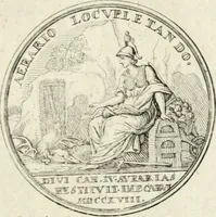 Picture 33 of 76 from Sacrae Caes. Mai. consiliarii, & rei antiquae, nec non feriundis numismatibus praefecti Caroli Gustavi Heraei Inscriptiones et symbola varii argumenti (1721), leaf 74