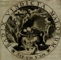 An illustration from Sacra emblemata LXXVI : in quibus summa unius cuiusq[ue] evangelii rotunde adumbratur : das ist, Sechsundsibentzig geistliche figürlein in welchen eines ieder evangelij summa kürtzlichen wird abgebildet (1625)