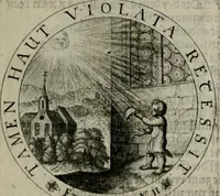 Picture 10 of 97 from Sacra emblemata LXXVI : in quibus summa unius cuiusq[ue] evangelii rotunde adumbratur : das ist, Sechsundsibentzig geistliche figürlein in welchen eines ieder evangelij summa kürtzlichen wird abgebildet (1625), leaf 34