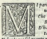 An illustration from Sacra rappresentazione di sette beati fondatori della religione de' Servi (1592)