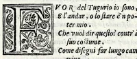 An illustration from Sacra rappresentazione di sette beati fondatori della religione de' Servi (1592)