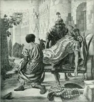An illustration from Sacred art; the Bible story pictured by eminent modern painters; (1903)