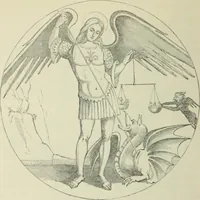 An illustration from Sacred and legendary art : containing legends of the angels and archangels, the evangelists, the apostles, the doctors of the Church and St. Mary Magdalene as represented in the fine arts (1911)