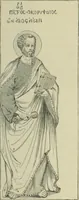 An illustration from Sacred and legendary art : containing legends of the angels and archangels, the evangelists, the apostles, the doctors of the Church and St. Mary Magdalene as represented in the fine arts (1911)