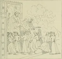 Picture 79 of 112 from Sacred and legendary art : containing legends of the angels and archangels, the evangelists, the apostles, the doctors of the Church and St. Mary Magdalene as represented in the fine arts (1911), leaf 240