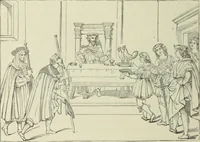 An illustration from Sacred and legendary art : containing legends of the angels and archangels, the evangelists, the apostles, the doctors of the Church and St. Mary Magdalene as represented in the fine arts (1911)