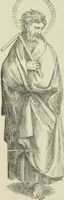 An illustration from Sacred and legendary art : containing legends of the angels and archangels, the evangelists, the apostles, the doctors of the Church and St. Mary Magdalene as represented in the fine arts (1911)