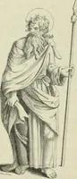 An illustration from Sacred and legendary art : containing legends of the angels and archangels, the evangelists, the apostles, the doctors of the Church and St. Mary Magdalene as represented in the fine arts (1911)