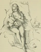 An illustration from Sacred and legendary art : containing legends of the angels and archangels, the evangelists, the apostles, the doctors of the Church and St. Mary Magdalene as represented in the fine arts (1911)